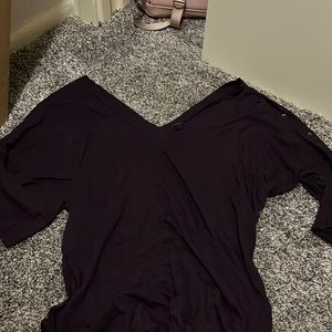EXPRESS PURPLE DEEP V NECK SHIRT